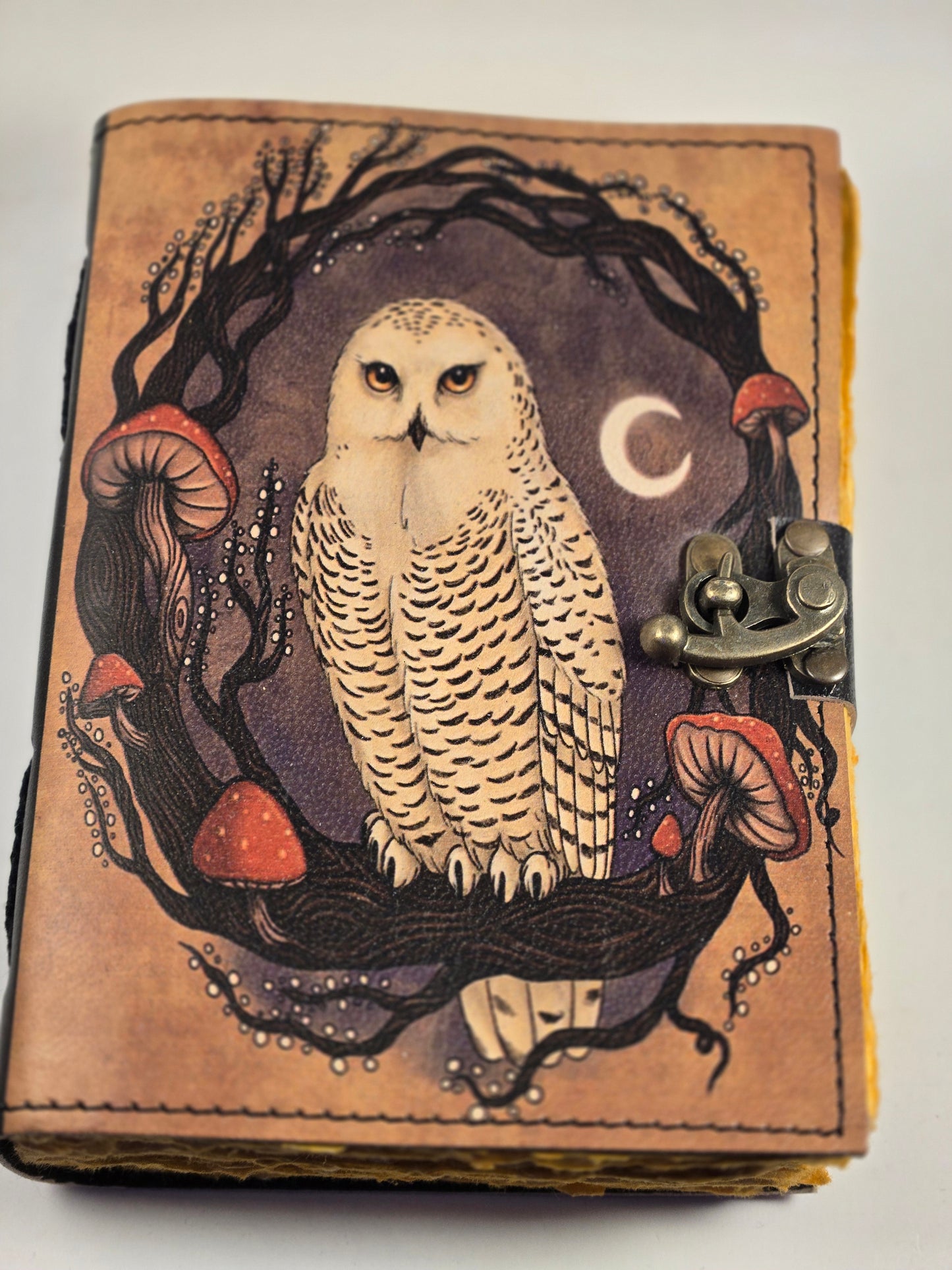 Handcrafted Journal Leather Owl