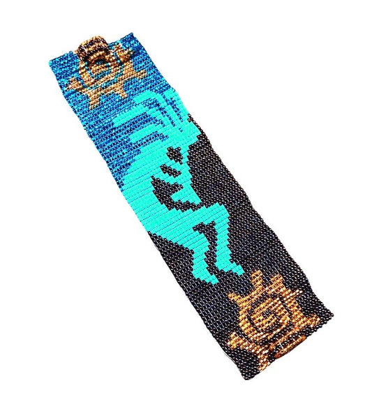 Kokopelli Magnetic Clasp Glass Dance Superfine Bracelet