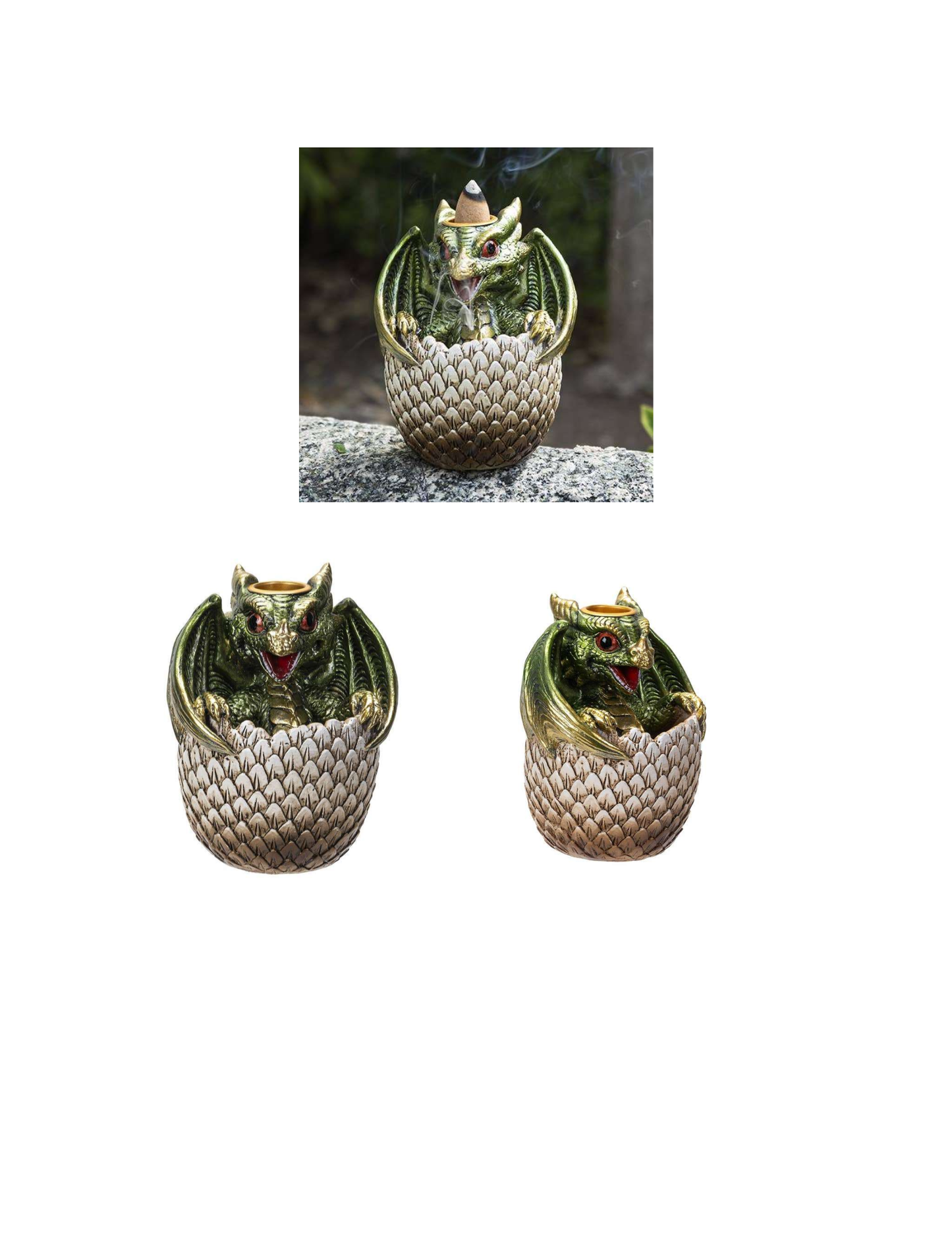 Dragon Egg Hatchling Backflow Incense Burner
