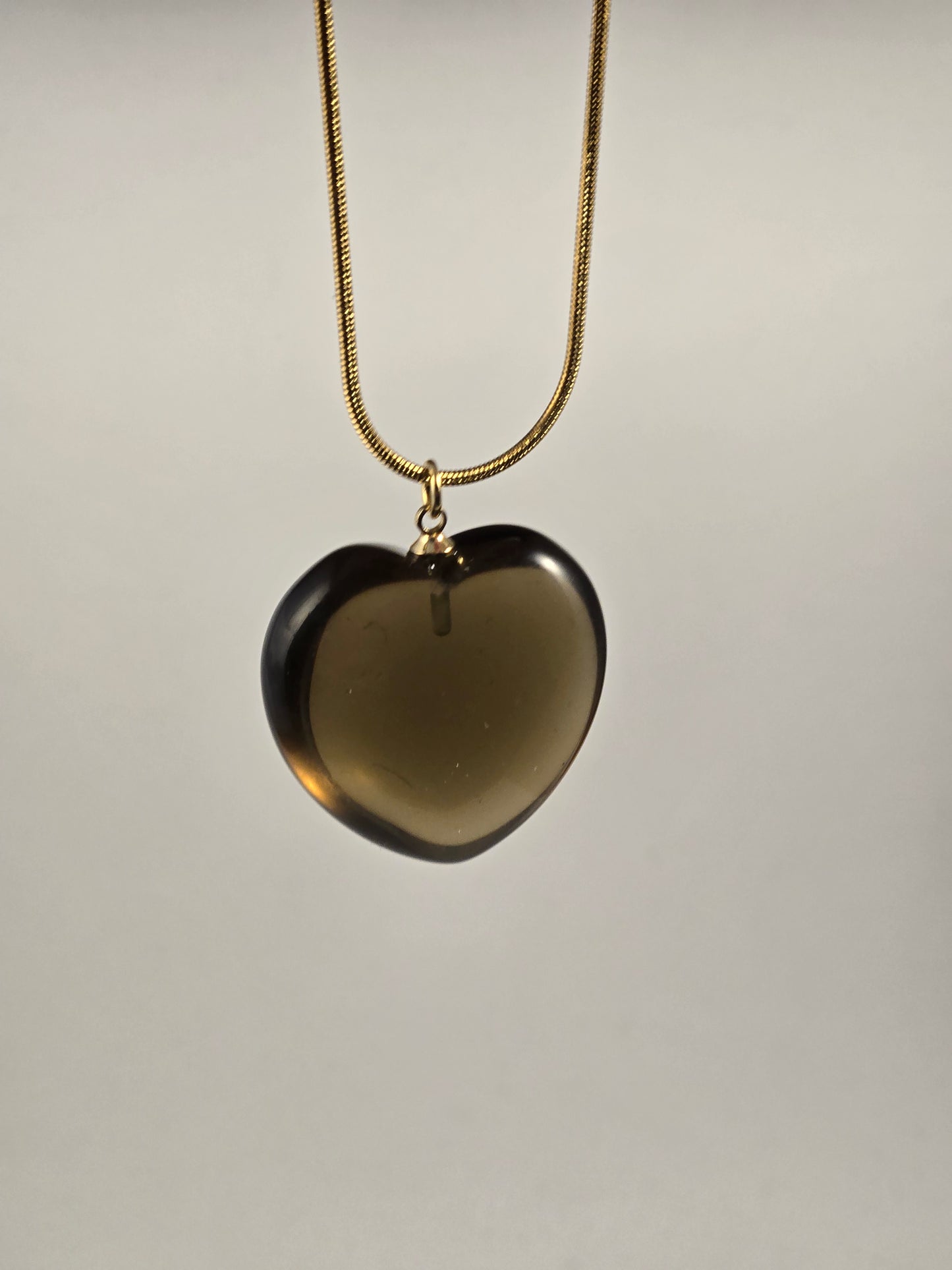 Smoky Quartz Heart Necklace
