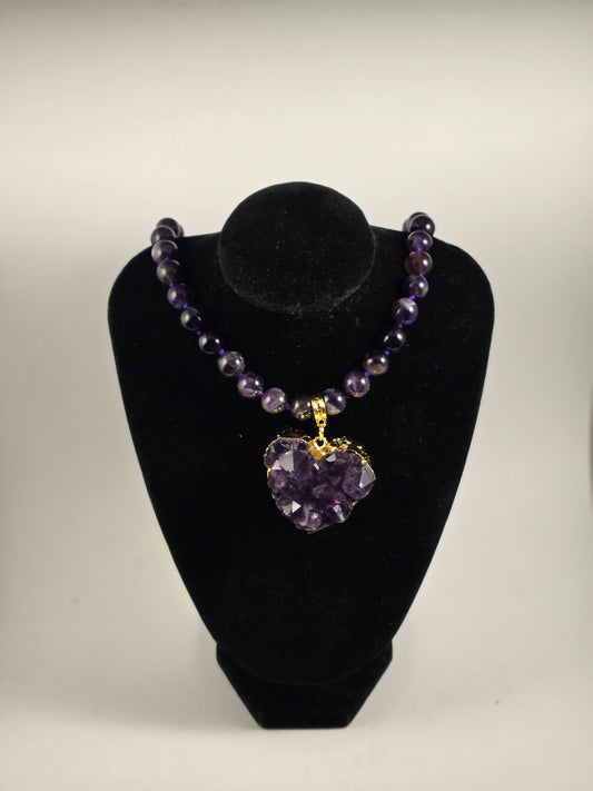 Amethyst Heart Necklace
