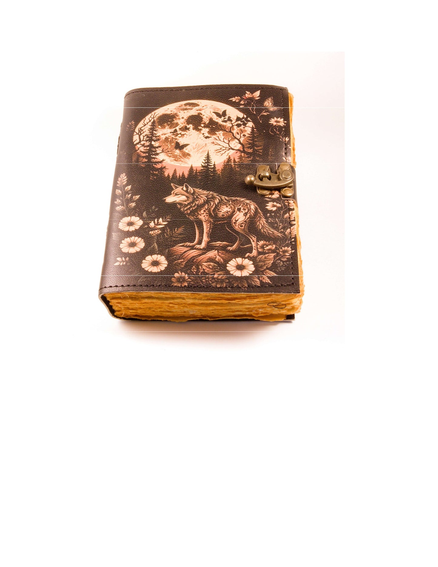 Awaken Your Inner Wild with the Wolf & Moon Handcrafted Leather Journal