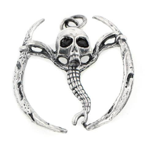 Alien Skull Tongue | Sterling Silver Pendant